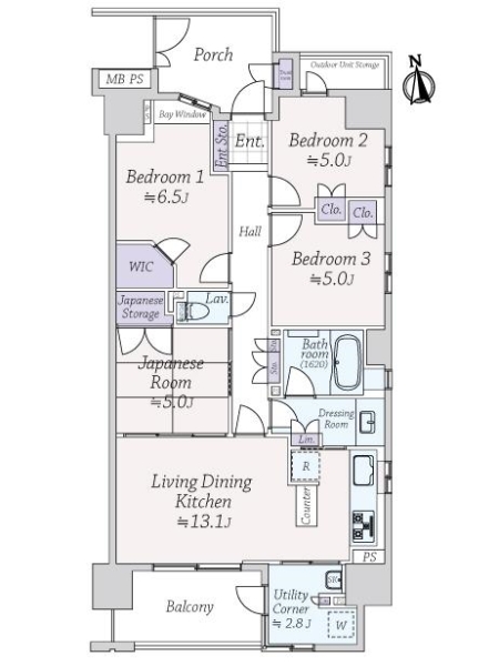 ライオンズ板橋西台ブライトハウスの間取図