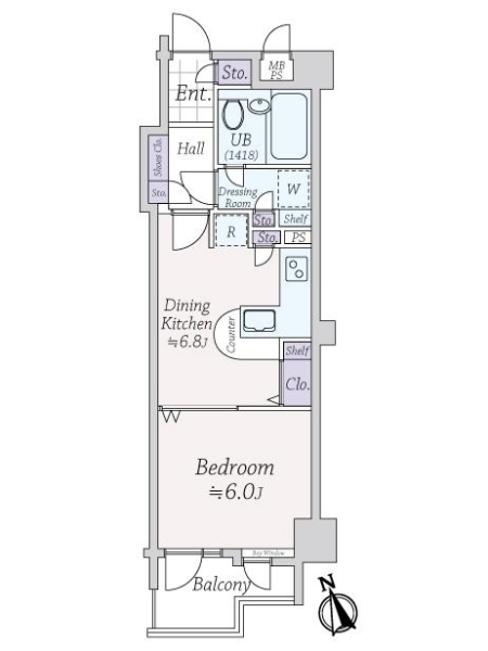 ライオンズマンション広尾南の間取図