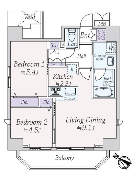ガーラ・ヴィスタ水道橋の間取図