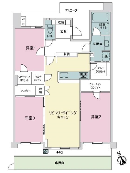 レクセルガーデンときわ台の間取図