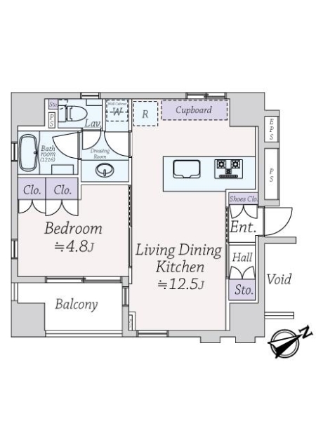 ワザック日本橋の間取図
