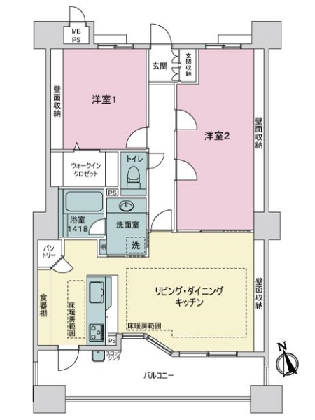ライオンズステーションプラザ勝川壱番館の間取図
