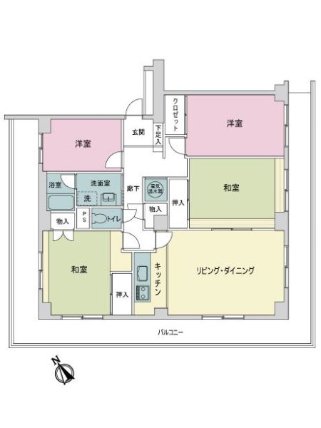 ライオンズマンション市川第三の間取図