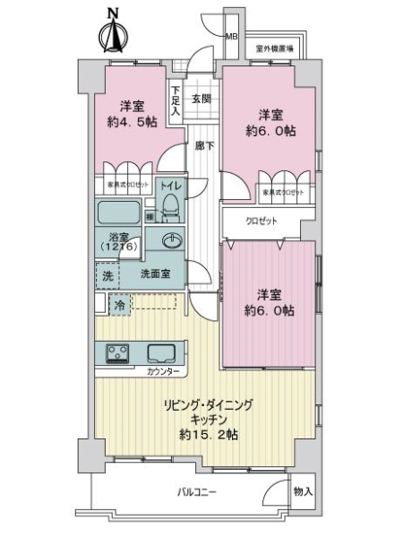 サーパス北山の間取図