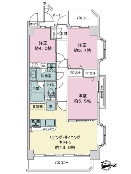 クリオ南行徳弐番館の間取図