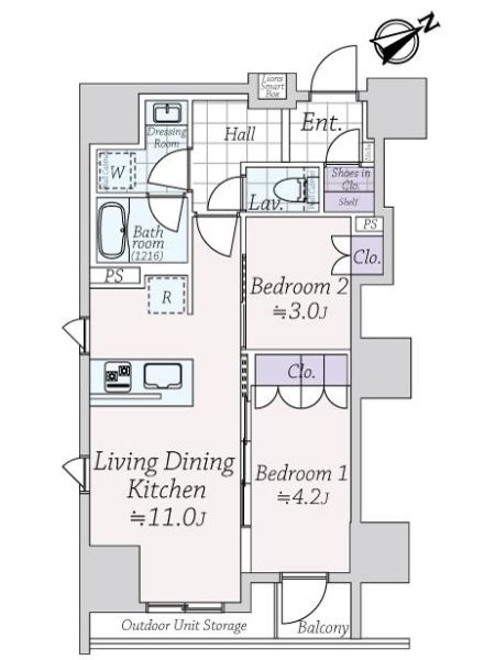 ザ・ライオンズミレス蔵前の間取図