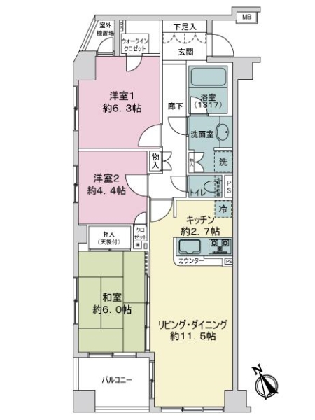 クレストフォルム町屋の間取図