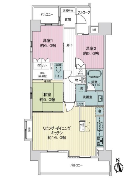レクセルガーデン北綾瀬の間取図