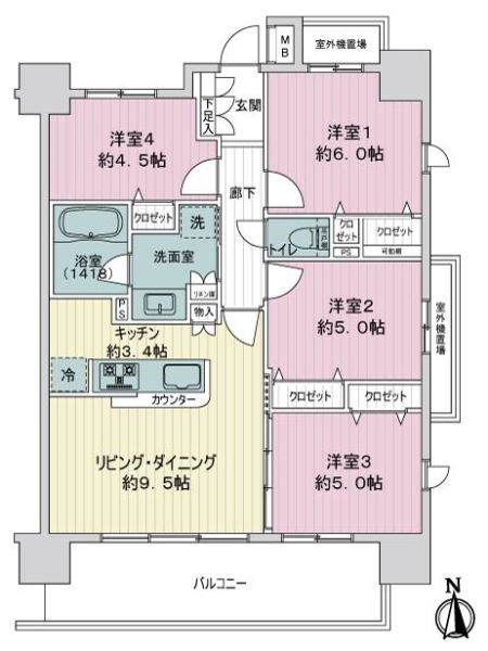 パレステージ舎人公園の間取図