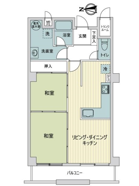 日興御所前スカイマンションの間取図