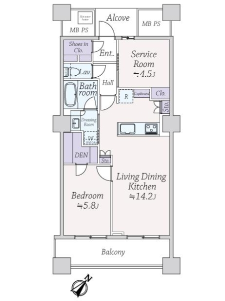 晴海アイランドトリトンスクェアビュータワー１号棟の間取図