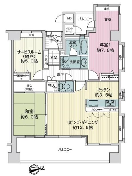 ヴェルパーク横川駅前通りの間取図