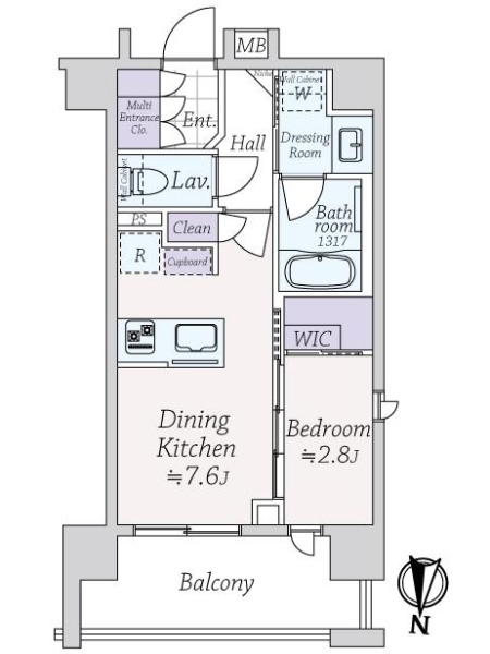 グラサージュＴＯＫＹＯフィールの間取図