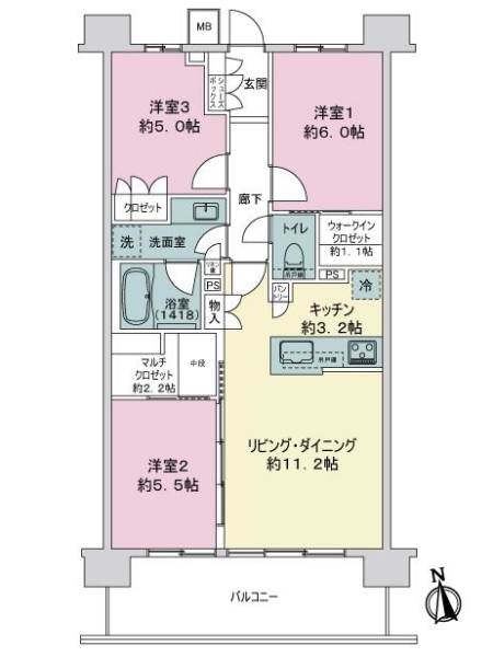 ザ・パークハウス和光市の間取図