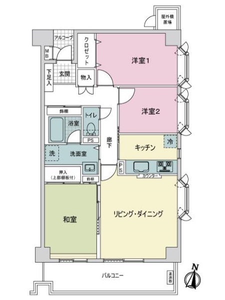 メイゾン仲池上の間取図