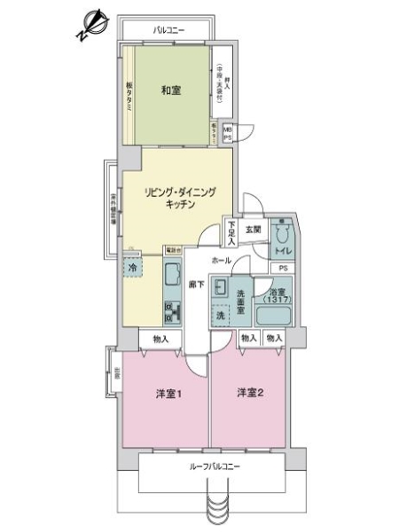 ライオンズマンション神戸元町通の間取図