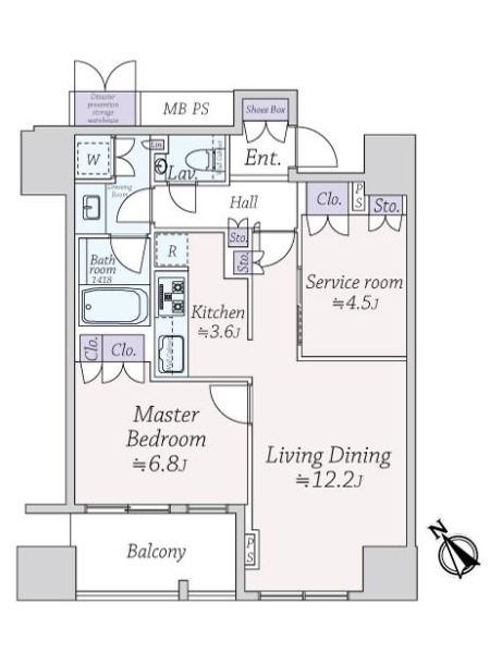 プラウドタワー渋谷の間取図