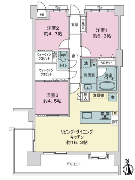 ファミール成増グランデージの間取図