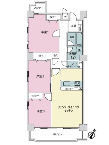 シーアイマンション京命の間取図