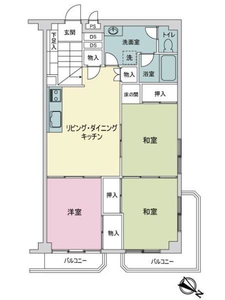 サンライフ高宮チャペルサイドの間取図