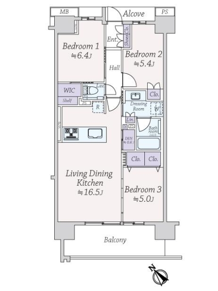 プラウドシティ小竹向原　グランドコートの間取図