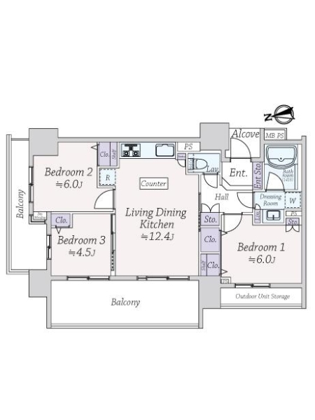 ライオンズ東大島リバーフィールドの間取図
