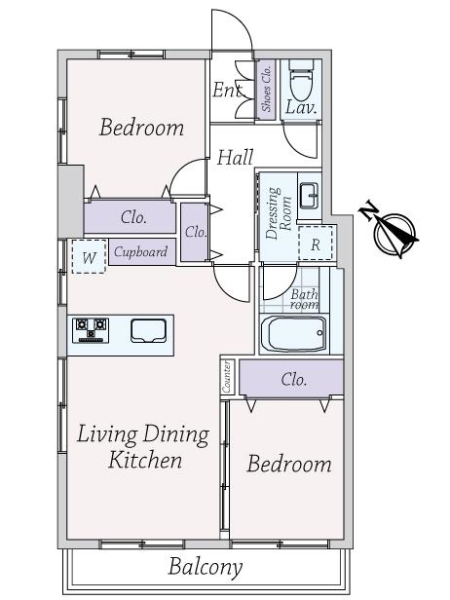 中目黒マンションの間取図