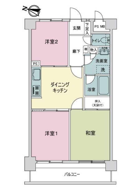 ライオンズマンション浦和第３の間取図
