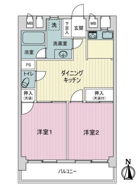 フジハイツの間取図