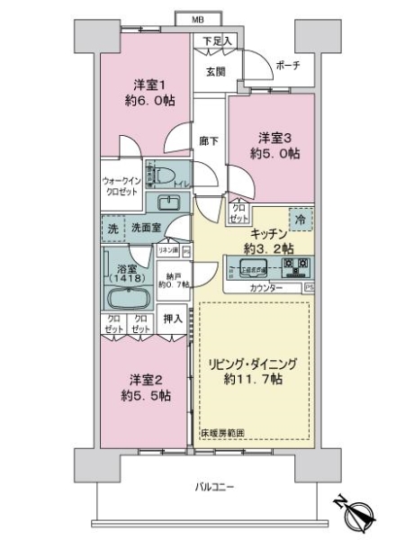 アクラスの間取図