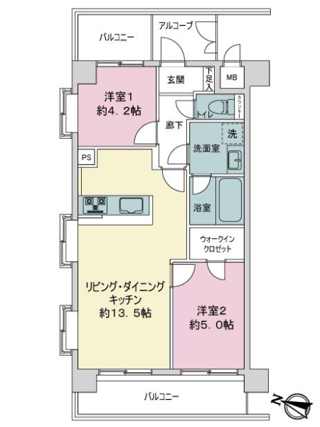 ライオンズシティ調布の間取図