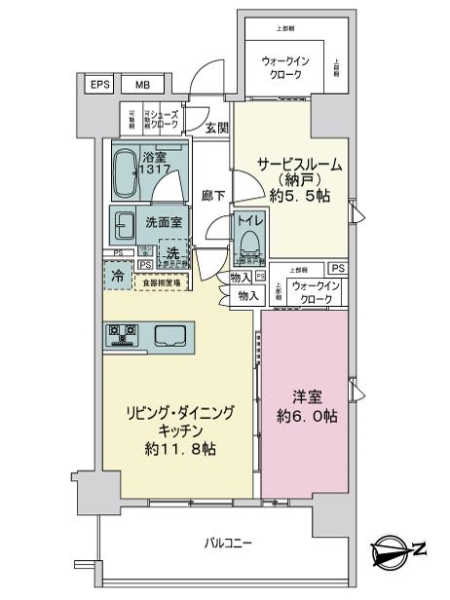 サンクレイドル浅草３の間取図