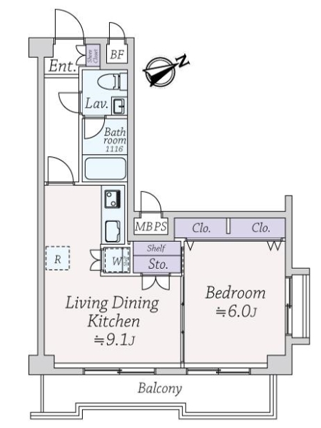ライオンズマンション上馬の間取図