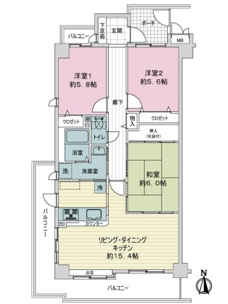 サーパス東野の間取図