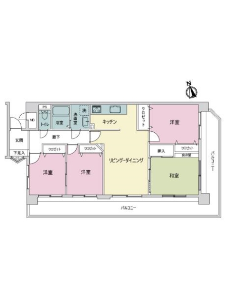 エスポワール大橋弐番館の間取図