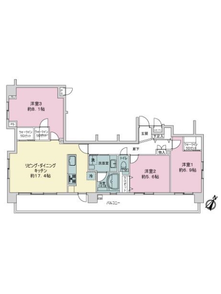 パティオ西横浜の間取図
