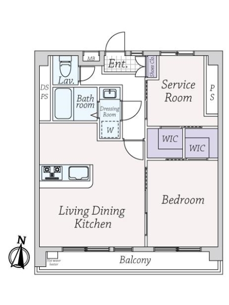 シャトレ明大前の間取図