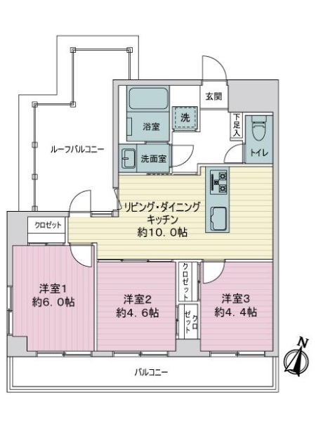 コスモ東長崎の間取図