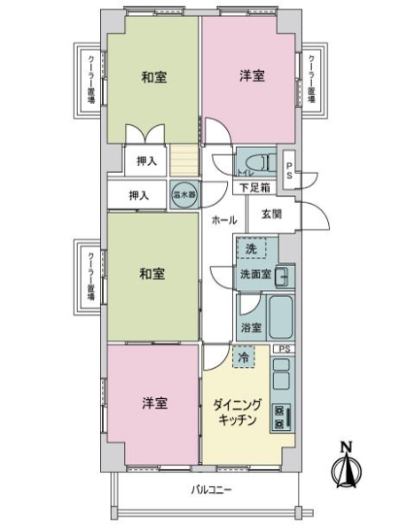 ライオンズマンション小笹第２の間取図