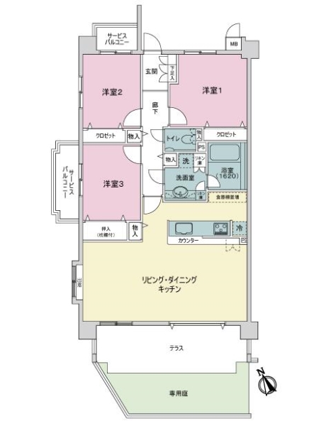 リステージアヴェージュの間取図