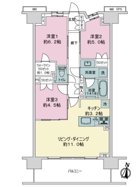 クレストラフィーネ板橋本町の間取図