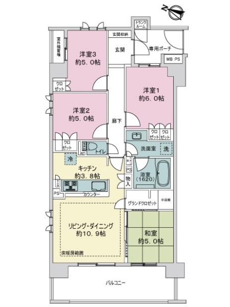 ライオンズグラマシーハウスの間取図