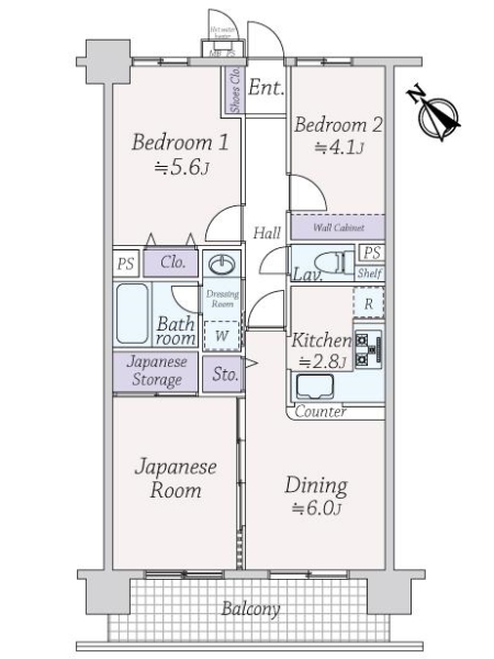 ライオンズシティ幡ケ谷弐番館の間取図