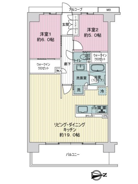 メイツ京都梅津の間取図
