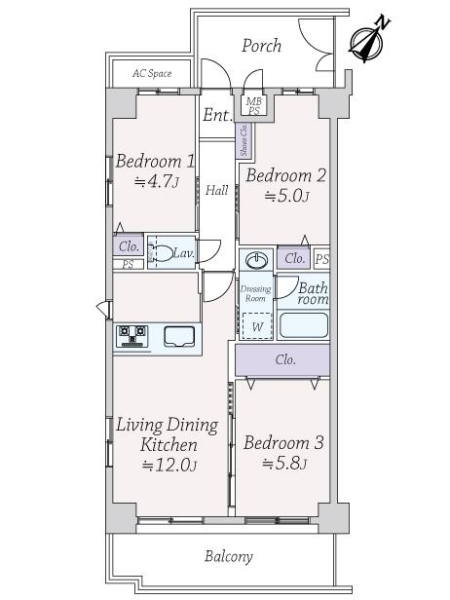 ライオンズステーションプラザ新小岩の間取図