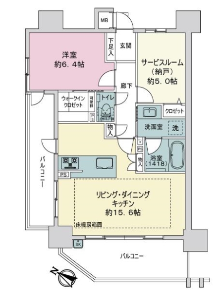 フローレンス千田町の間取図