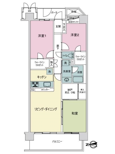 アルファスシティ大島の間取図