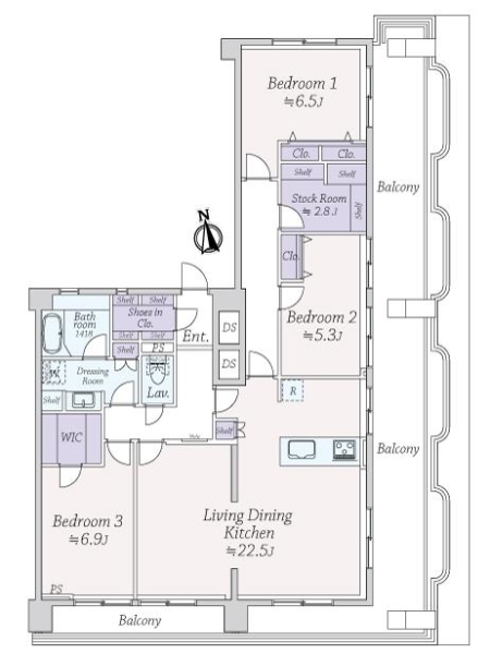 上町台ハイツの間取図