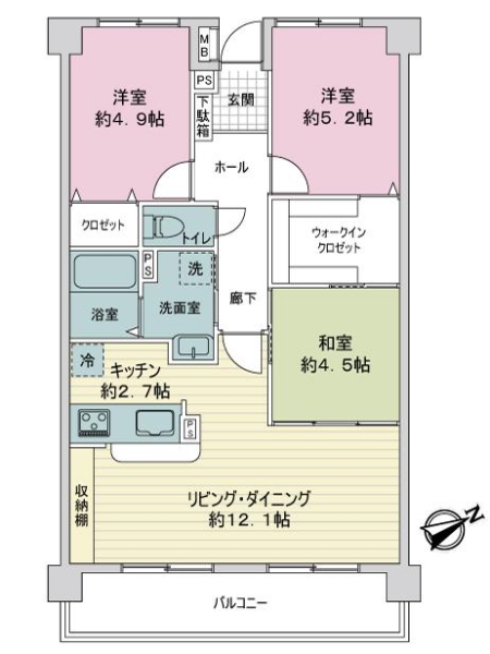 グラン・コート西原の間取図
