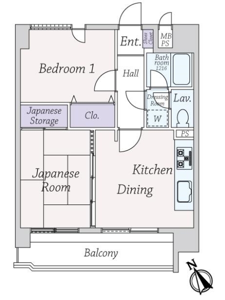 ライオンズマンション箱崎宮前の間取図